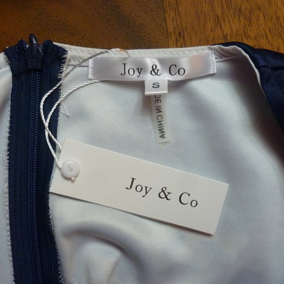 New Joy & Co. Sleeveless Women's Dress Navy Floral - Picture 5 of 5